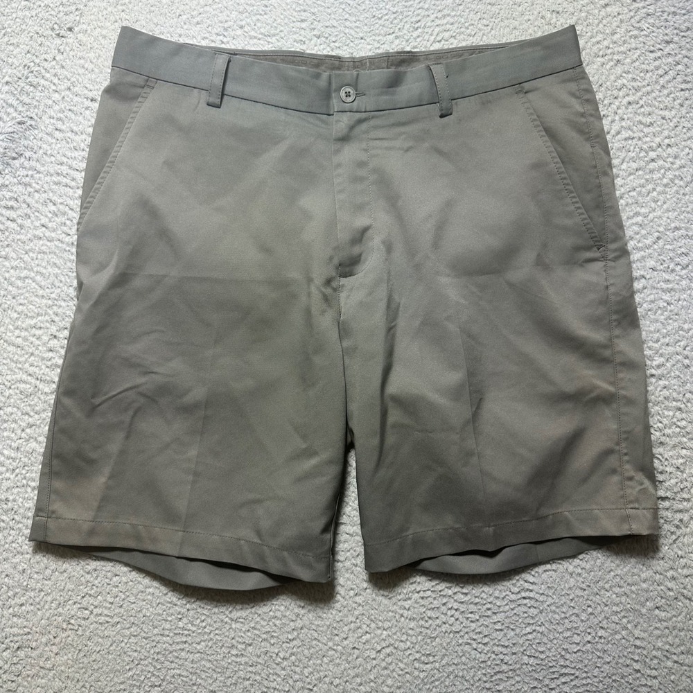 Sligo Mens Golf Shorts Gray Flat Front Performance Stretch Size 34 CA32517